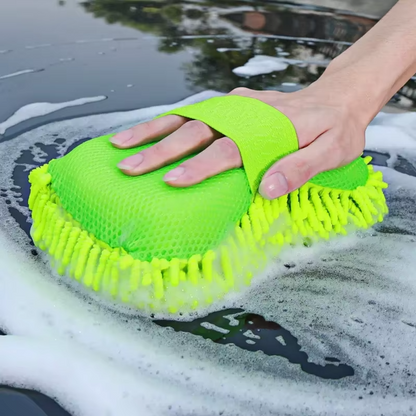 Premium Microfiber Car Wash Kit — Sponge, Detailing Brush, Washing Gloves & Towel Stylotime