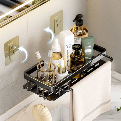 Bathroom Shelf No Drill Wall Mounted Shampoo Bottle Shower Corner Rack Toilet Storage Rack Aluminum Bathroom Kitchen Accessories stylotime.com