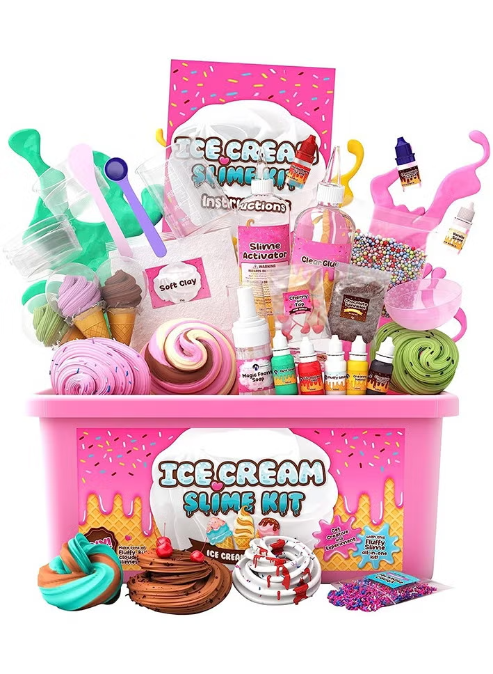 Ice Cream Slime Kit for Kids — 31 Accessories DIY Set stylotime.com