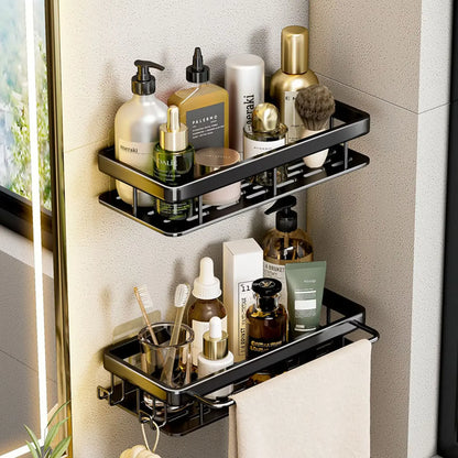 Bathroom Shelf No Drill Wall Mounted Shampoo Bottle Shower Corner Rack Toilet Storage Rack Aluminum Bathroom Kitchen Accessories stylotime.com