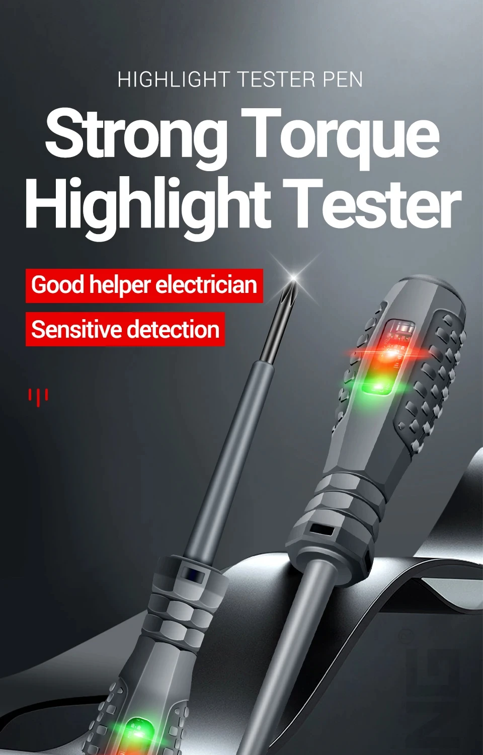Pro Voltage Tester Screwdriver — Non-Contact AC Induction Test Pen 70-600V Stylotime