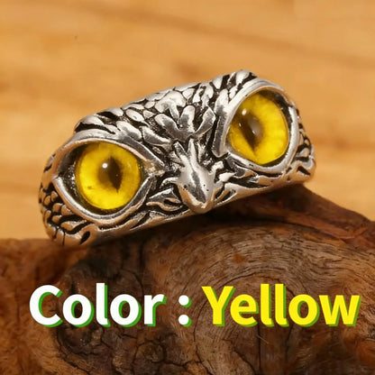 Rare Vintage Owl Carved Tibet Silver Ring for Men Cute Animals Youth Gothic Adjustable Fashion Women Jewelry Accessories Gifts stylotime.com